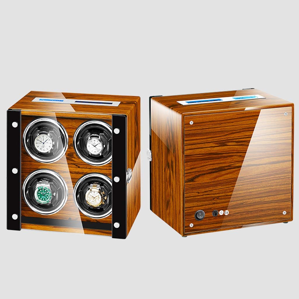Caricatore Automatico per 4 Orologi, Scatola Porta Orologi Rotante elettrica con Motore Silenzioso, Custodia per Orologi Meccanici a Carica Automatica, A-9+0