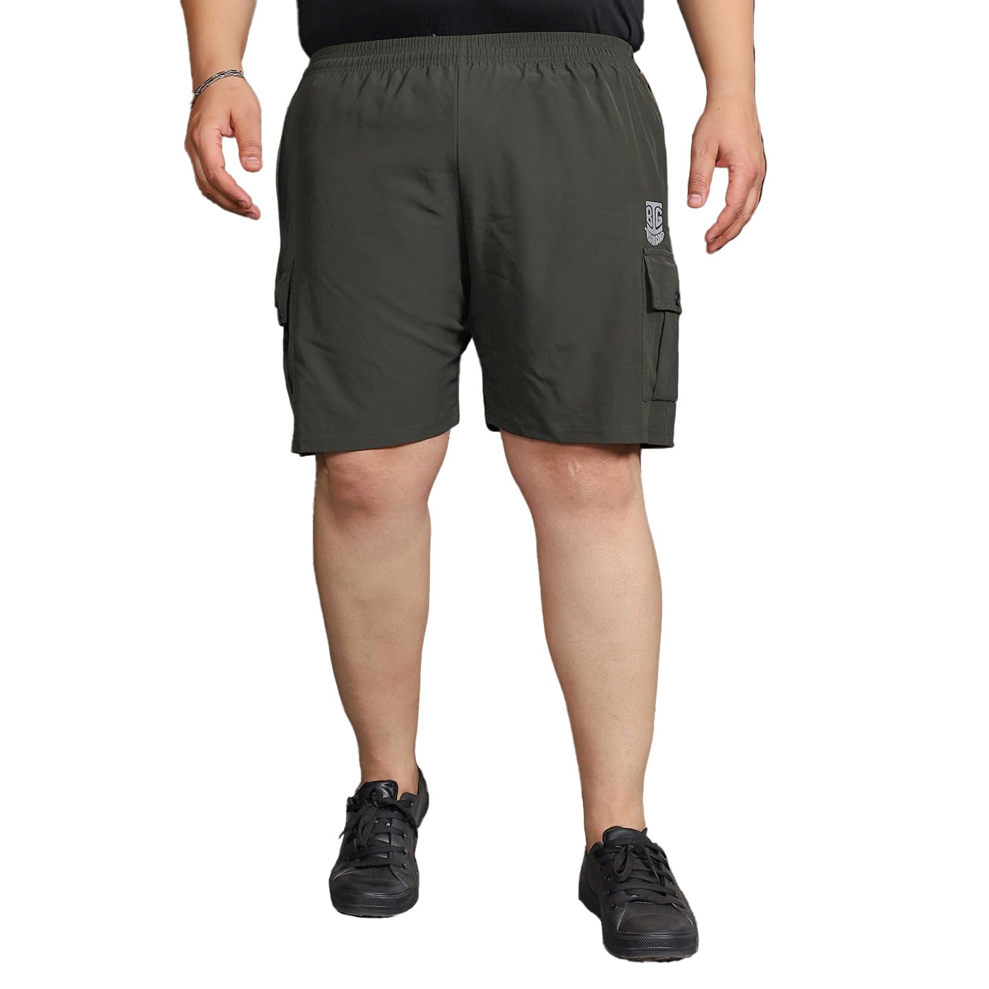bigbanana Plus Size Men's Regular Fit Solid Shorts-picture-14