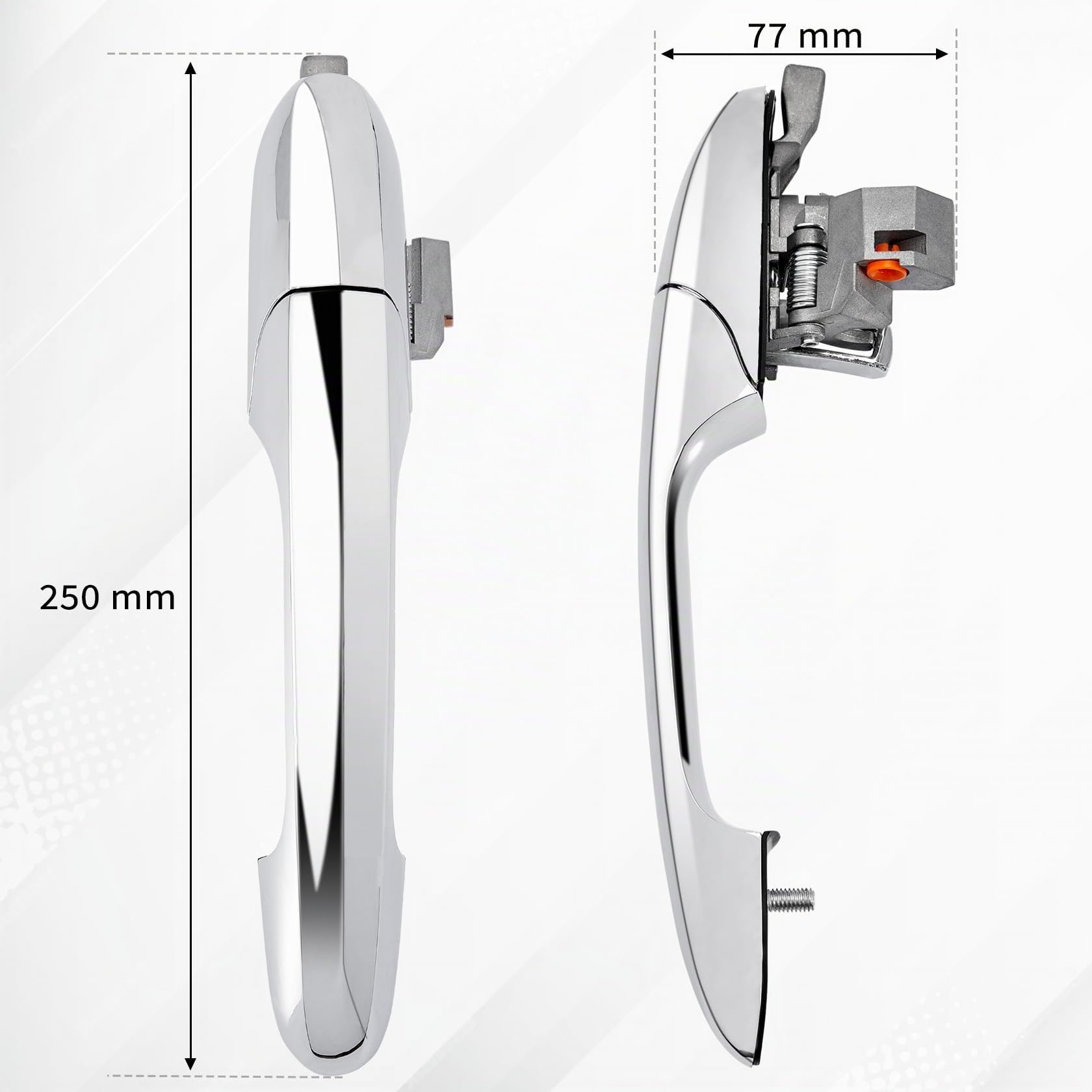Maniglia Porta Esterna Auto, Maniglia Lato Passeggero Compatibile con F-iat 500, Battitacco Compatibile con A-barth 500, Maniglia Porta Destra 735485876 735451696