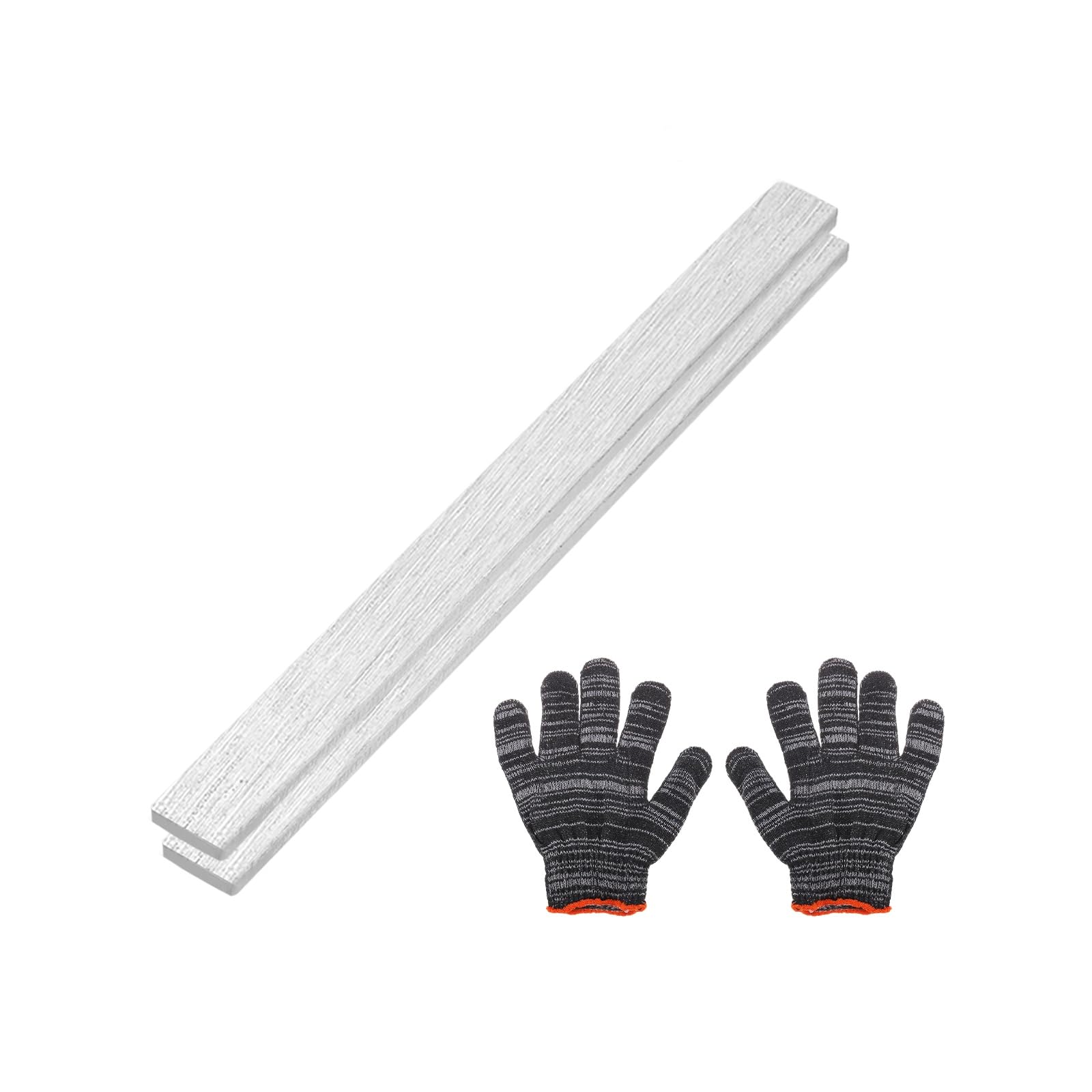 QUARKZMAN 2 Set Barre Piatte In Acciaio Inox 304, Spessore 1/8" Larghezza 3/8" Lunghezza 6" Barra Acciaio Inox Con Guanti Finitura Spazzolata Listelli Foglio Per Industria Realizzazione