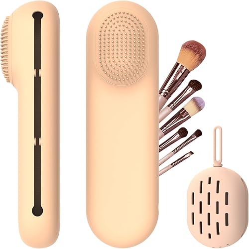 Soporte de silicona para brochas de maquillaje, organizador de brochas de maquillaje de viaje con soporte para esponja de maquillaje, soporte para disponible en Yaxa Colombia