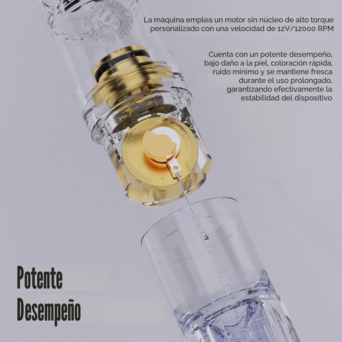Dragonhawk Kit Tatuaje Rotativa Máquina de Tatuar Pen Inalámbrico Baterías 1500mah Machine 3.5mm Stroke Length 20 pcs Agujas de Tatuaje Surtido para Principiantes