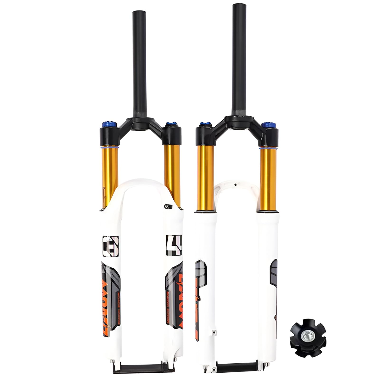 Zawieszenie roweru górskiego 26/27,5 cala widelec pneumatyczny 120 mm 1-1/20.3 cm prosty hamulec tarczowy przedni QR 9 mm blokada ręczna