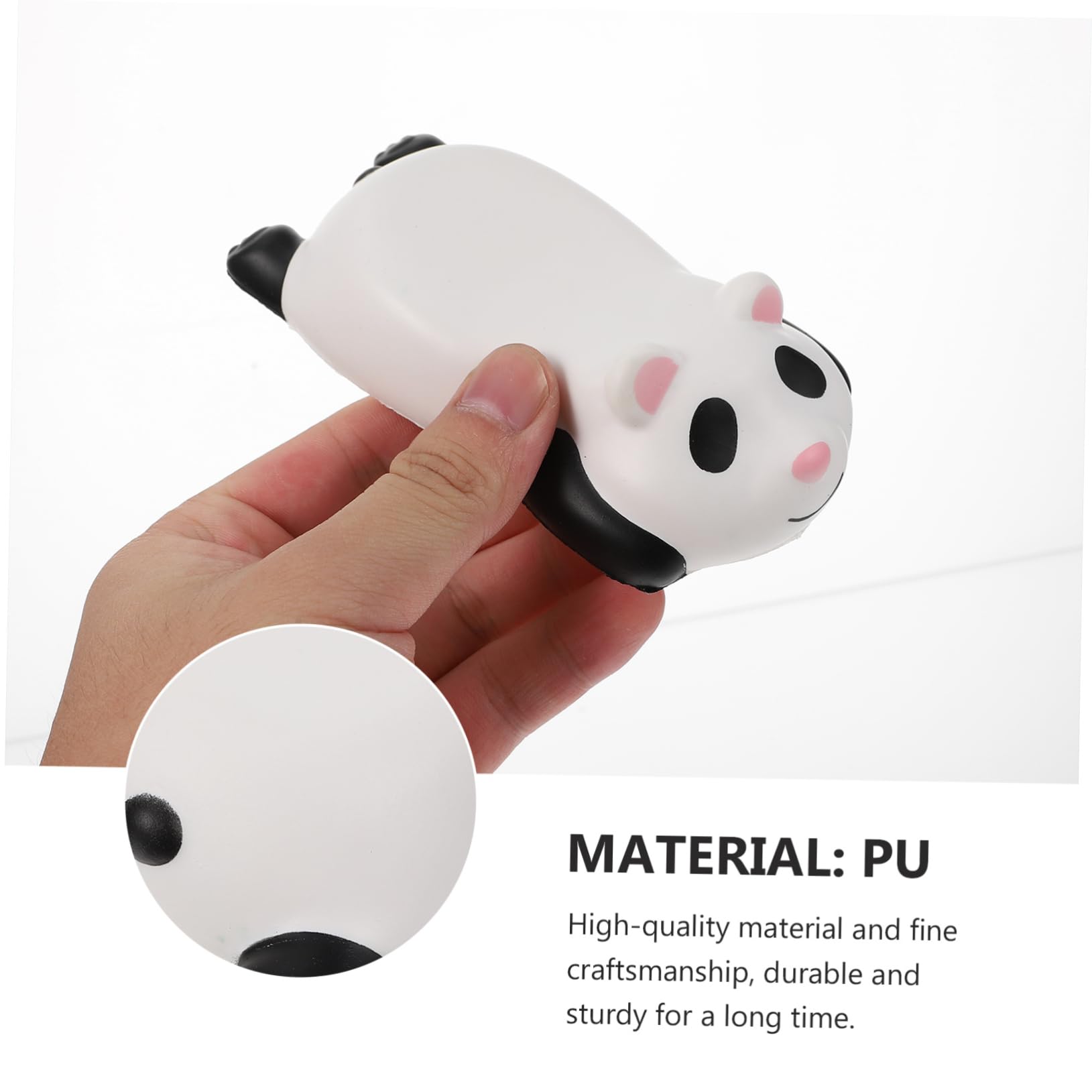NUOBESTY 3pezzi Cuscino Poggiapolsi Per Mouse Forma Di Panda Supporto Ergonomico Pu Tappetino Da Gaming Leggero e Compatto Per Ufficio e Studio