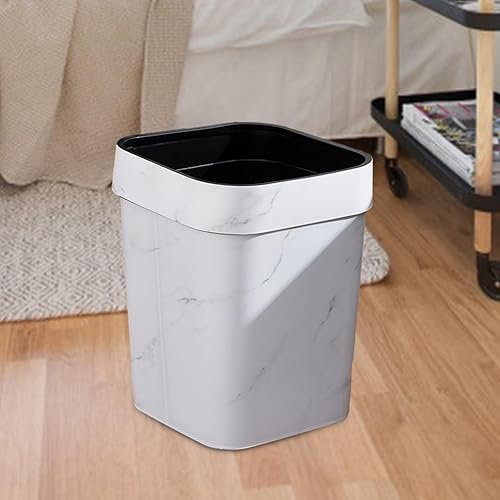 Miniatura 3 de Cubo de basura pequeño para basura, cuadrado de 14 litros con boca abierta, cesta de basura para lavandería, hogar, dormitorio, oficina, sala de