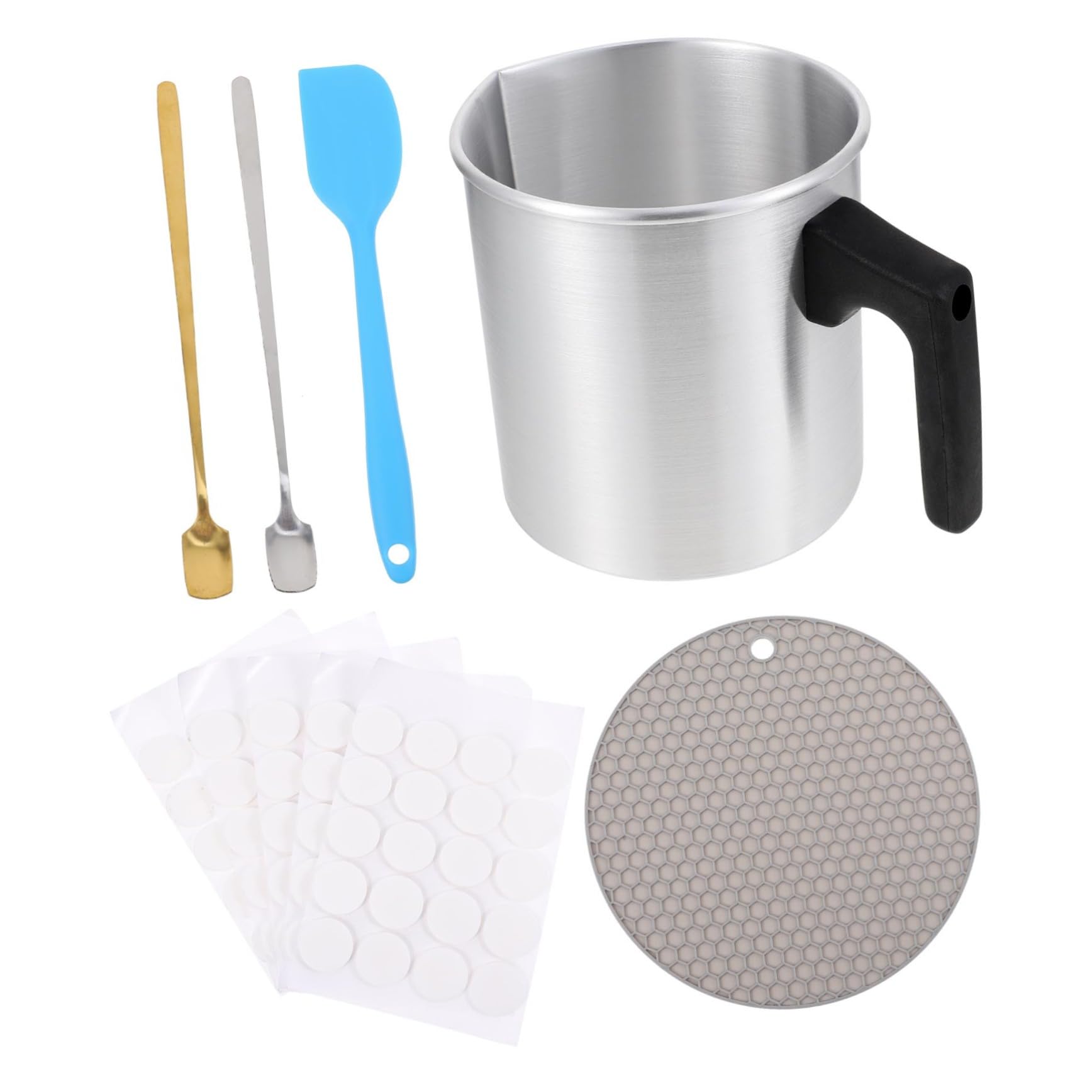 Veemoon Stainless Steel DIY Candle Making Kit 1.2l Pot for Candle Tins Crafting Tools Random