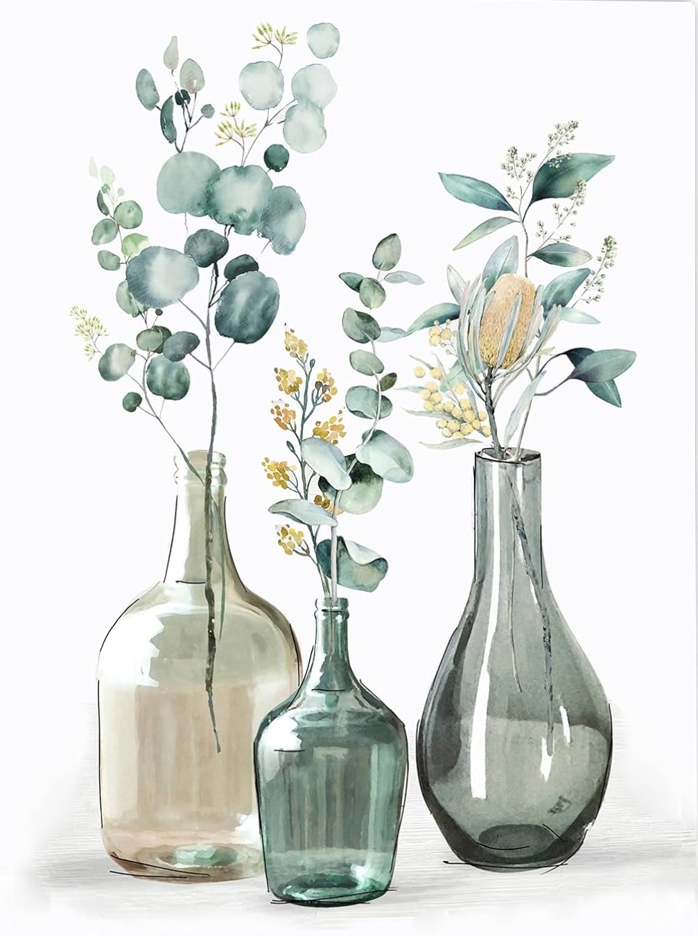 ARTOWN Pintar por Numeros Adultos,Colorearpor Numeros Adultos,Pintar con Numeros,Cuadros para Pintar Por Numeros,Pintar por Numeros Niños con 4 Pinceles, Pigmento Acrílico 40 X 50cm