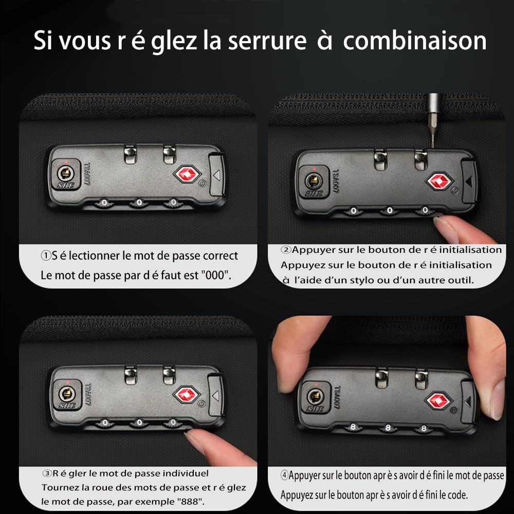 XINYASEE Sac à dos ordinateur 15,6" antivol serrure étanche business noir | Sac à dos antivol pour ordinateur portable，Port de chargement USB, étanche, 15,6 pouces, homme, voyage, travail, études