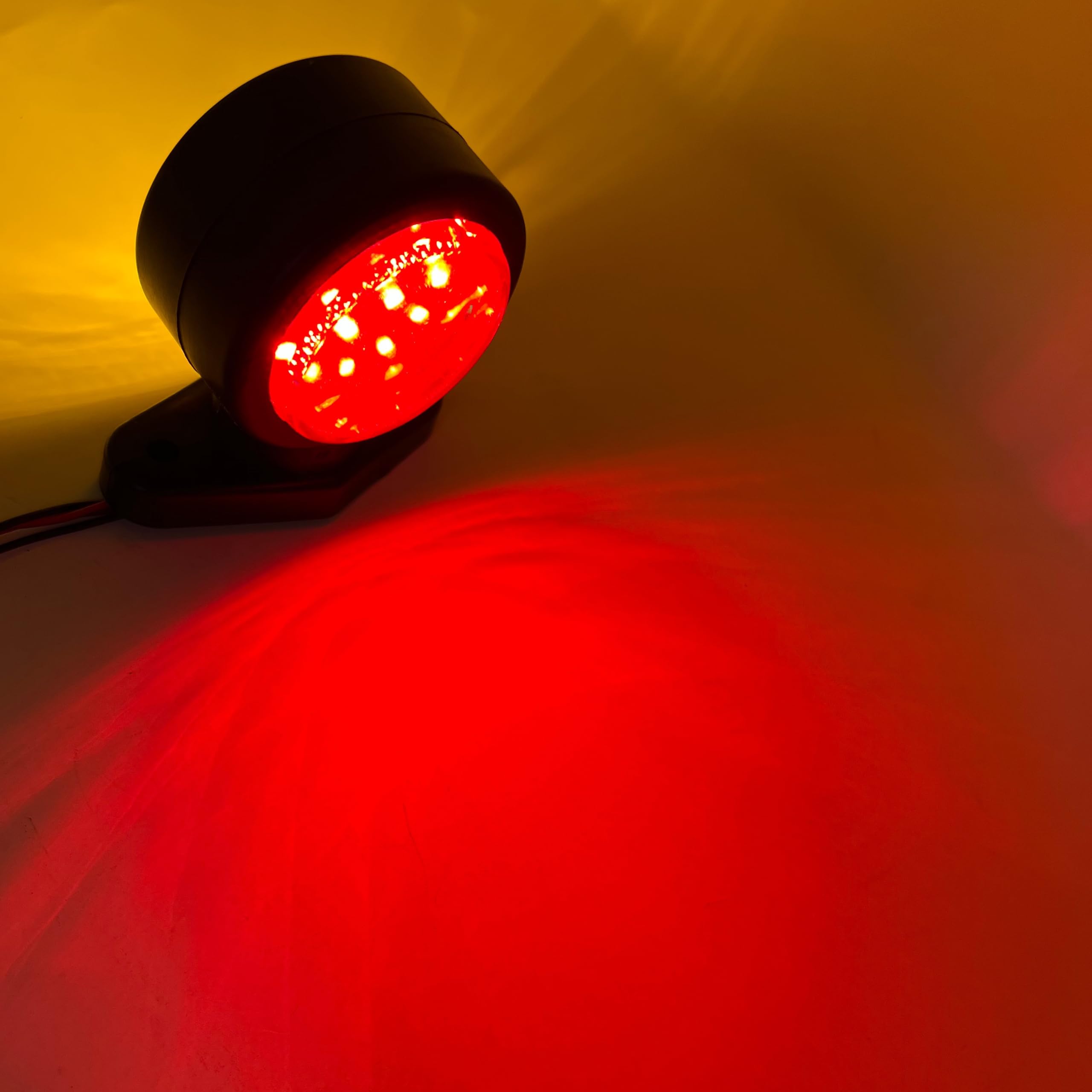 2pc Amber/Red 32-LED Double Face Surface Mount Short Pedestal Fender Truck Light - Foto 10