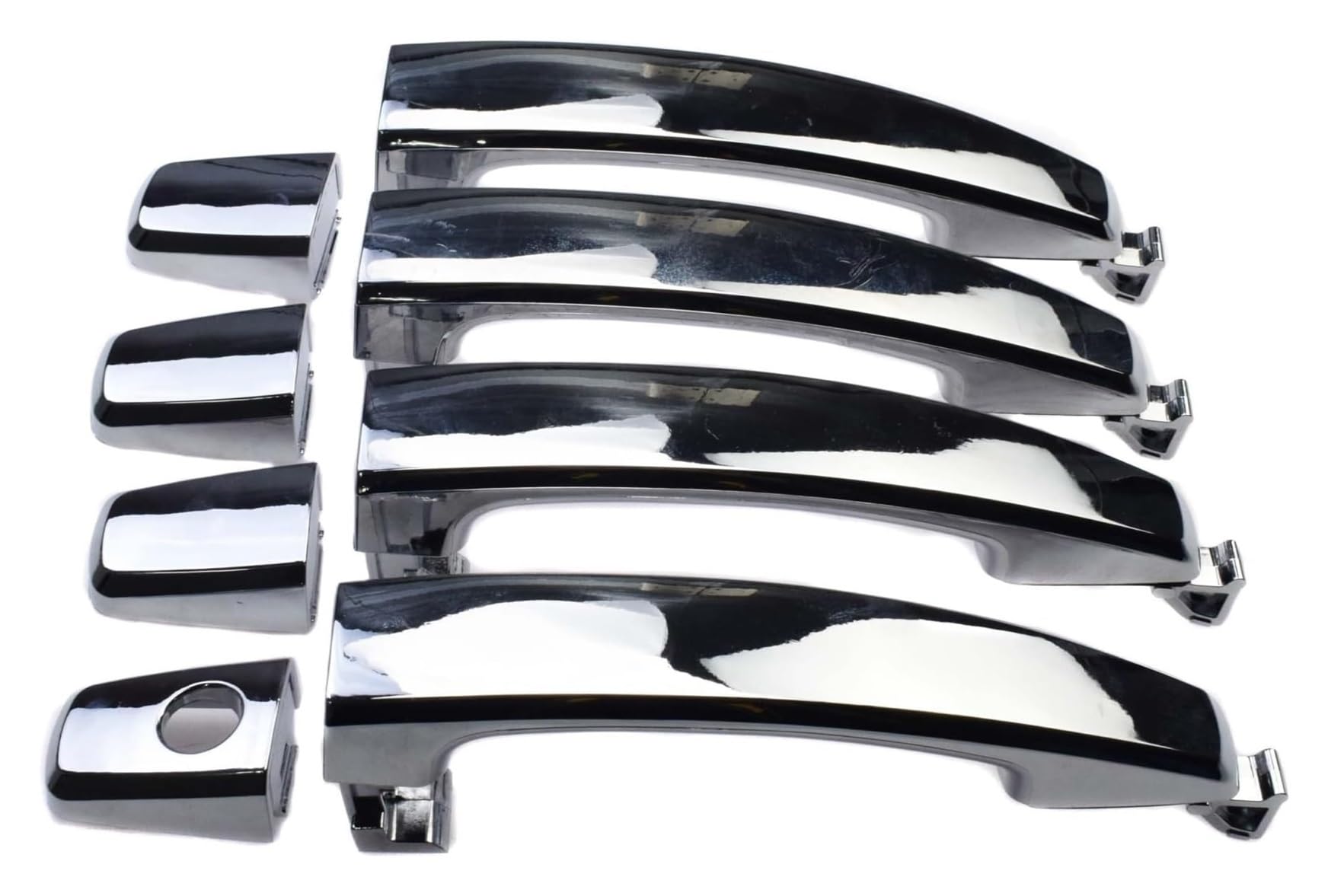 QWQTHGS Car Exterior Door Handle Cap for Captiva for Sport for Aveo for Saturn for Vue Chrome Exterior Door Handle 96468266 96468306(4 Sides 1 Hole)