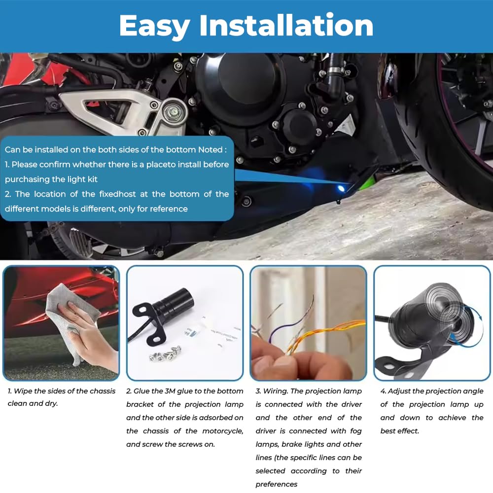 Amazon.com: zcypeaf 2Pcs Motorcycle Glow Lights for Kawasaki ZX 6R