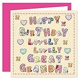 Geburtstagskarte für Großmutter, Aufschrift