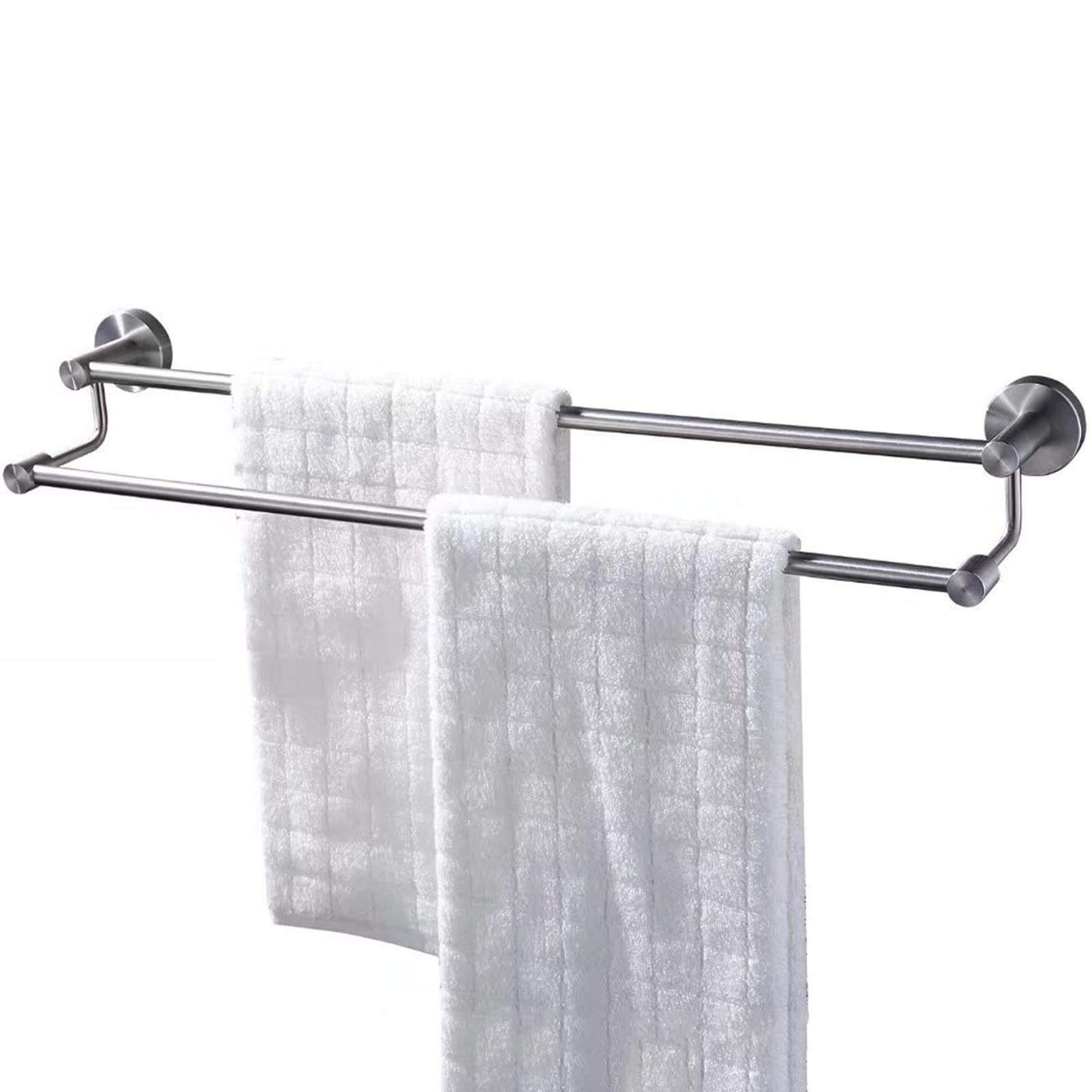 FFOCCO Barra de toallero Doble Barra de baño de Acero Inoxidable Cepillado Soporte montado en la Pared para Cocina y baño o Inodoro (Size : 50cm) Present