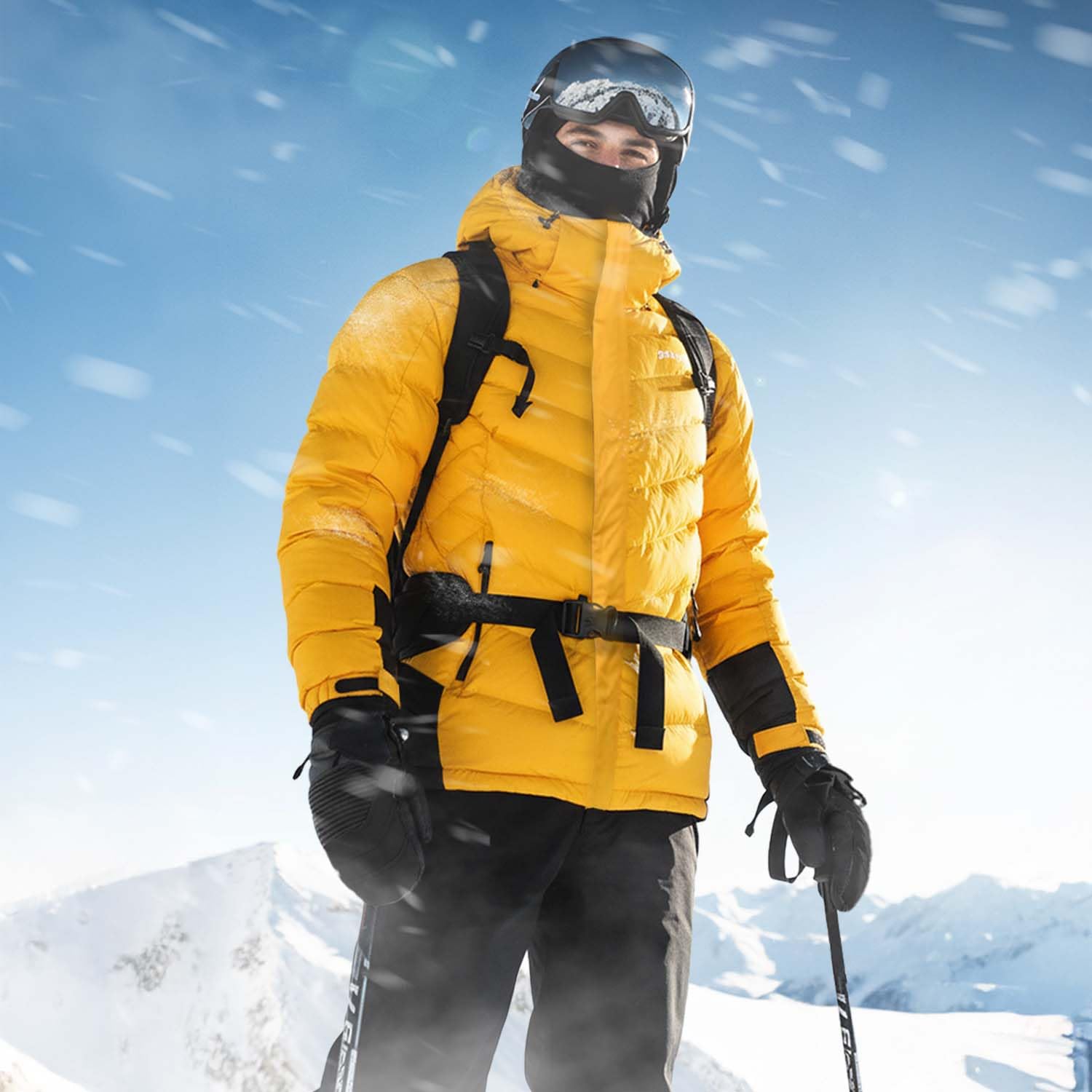 GOKYO K2 Survivor Jacket for Men – Stylised Functionality for Extreme Cold up to -20°C | CLO Rating 4-Yellow-2XL 1