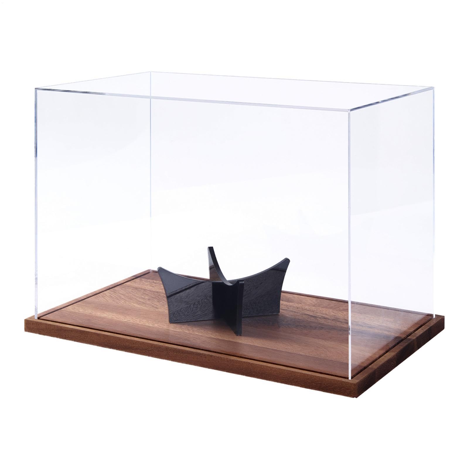 Przezroczysta gablota akrylowa Drewniana podstawa 30x20,8x17,8 cm | Gablota Do Ekspozycji I Przechowywania Kolekcji na lalki modele do sklejania pamiątki figurki akcji posągi do