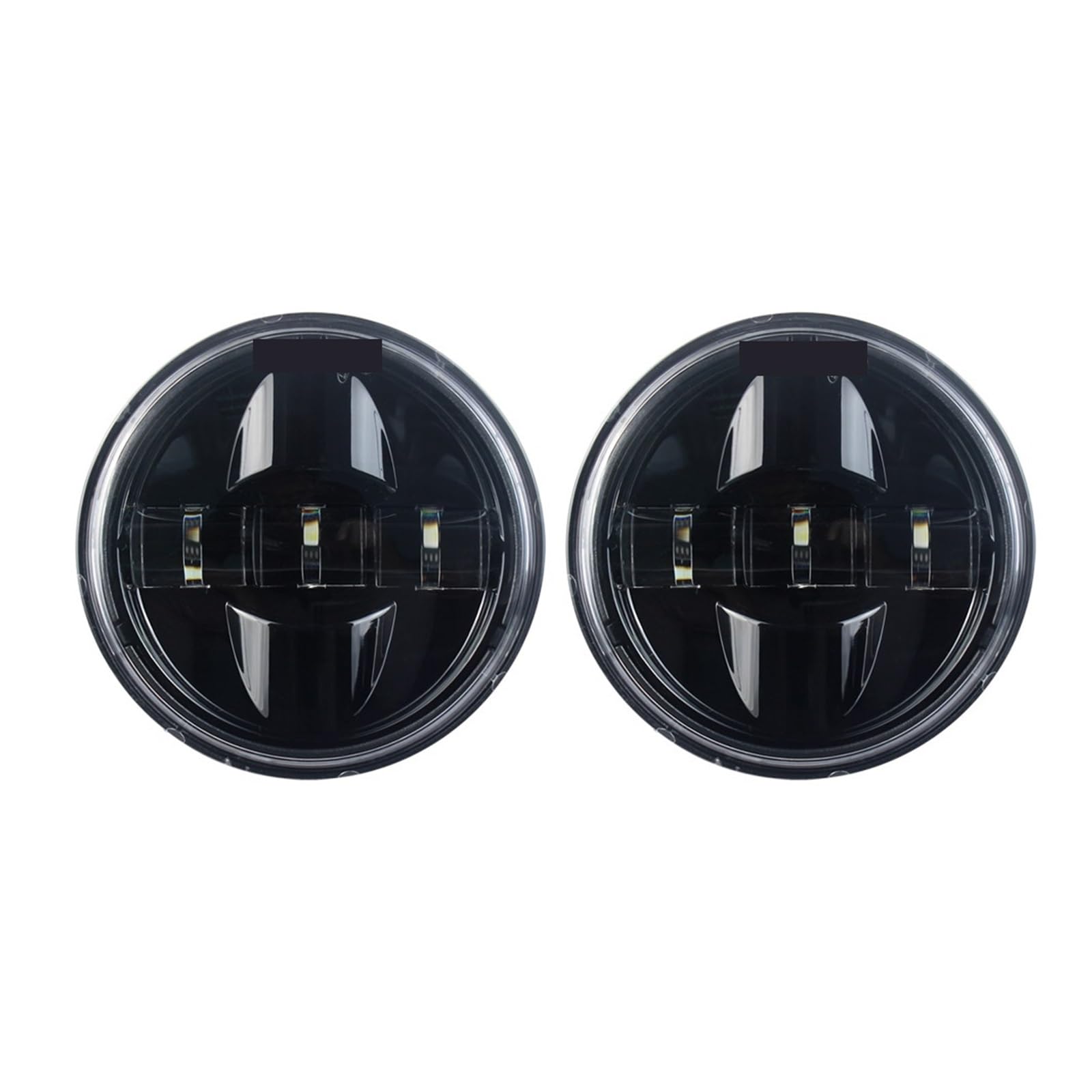 27w LED Auxiliary Driving Light Point Driving Light Through Light 4.5 inch Fog Light Motorcycle 4.5 "Black Chrome Plated.(Black)