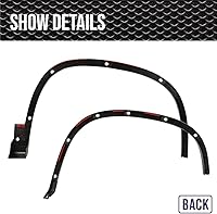 Vista 6 de CROSSDESIGN Juego de guardabarros, compatible con Volkswagen Tiguan 2012-2017, 4 piezas, color negro texturizado 5N0854732B9B9