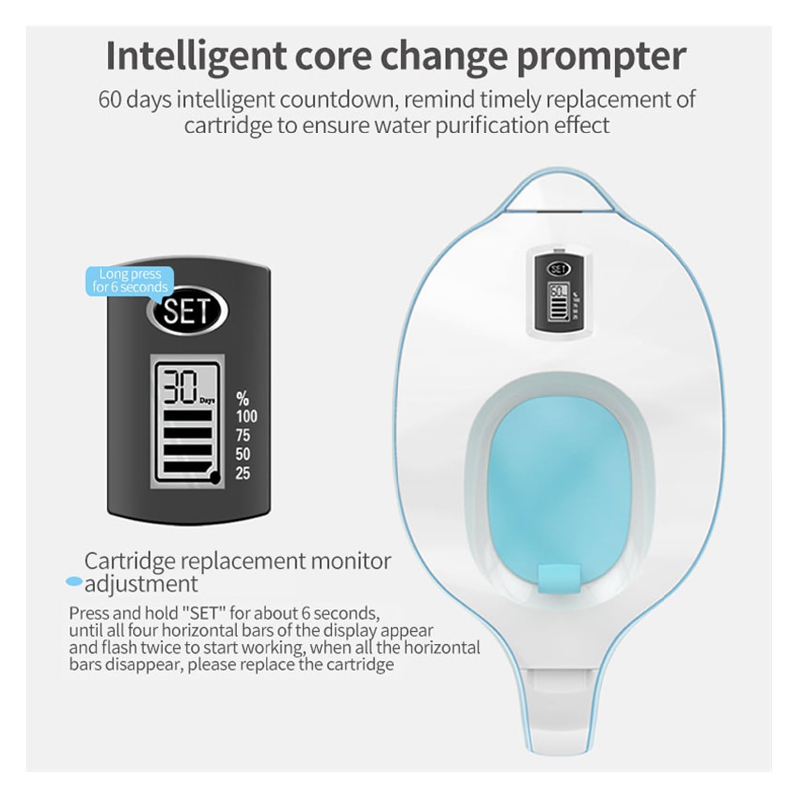 Serbatoio Filtro Acqua Potabile Sistema di filtrazione della brocca for l'acqua con Filtro dell'Acqua con capacità 4,2 Litri for Cartuccia del Filtro dell'Acqua