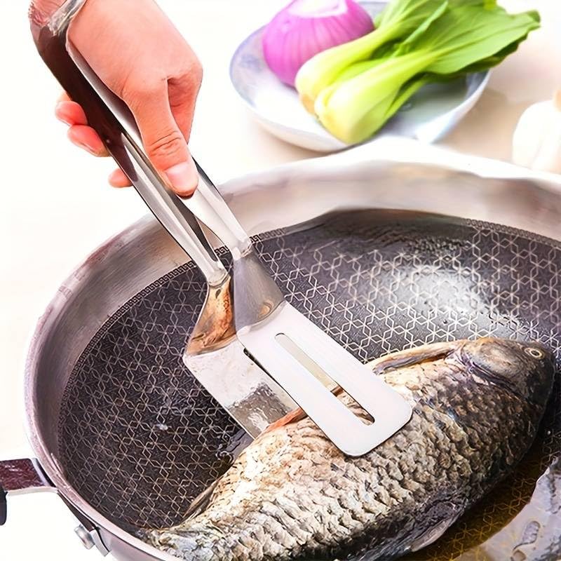 Pinza de Comida de Acero Inoxidable 26 cm para Carne, Pescado y Barbacoa