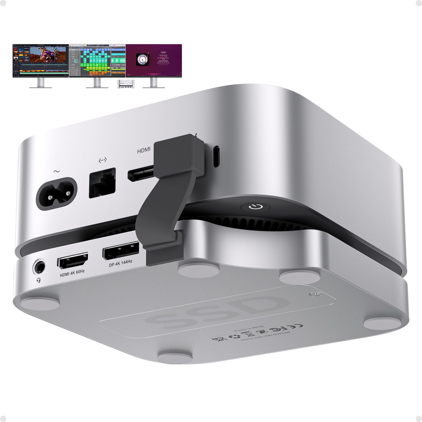 Mac mini M4 Pro メモリ48GB 512GB PULWTOP Mac mini M4 Dock Stand with DP 4K 144Hz & HDMI 4K 60Hz