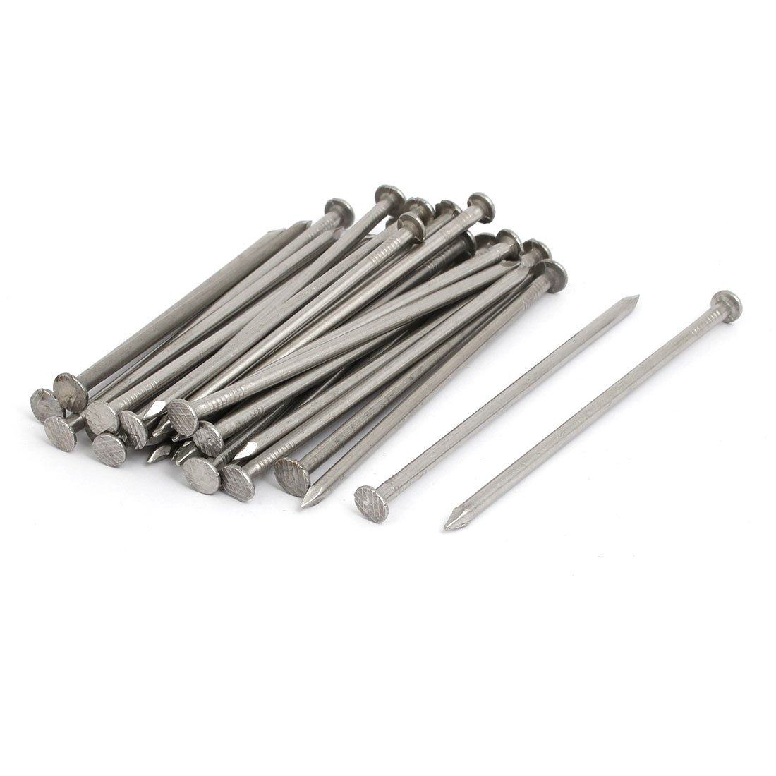 Aexit 3.5 Inch fastener Length 304 Stainless Steel Cement Wood Sliding Nail Silver Tone 30pcs Model:28as415qo544