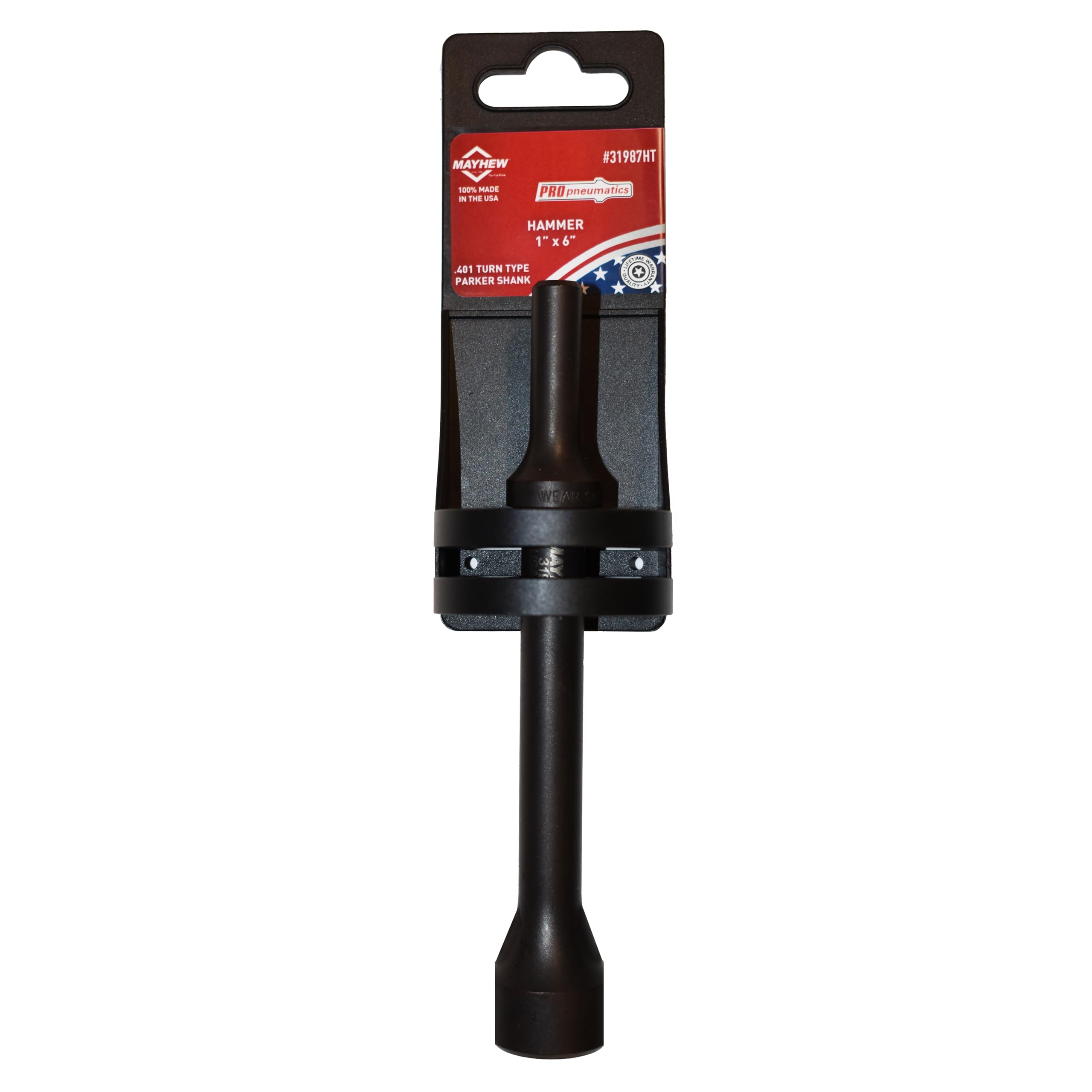 Mayhew Tools 31987HT Pneumatic Hammer, 1" x 6", Black Oxide Finish