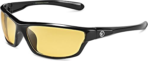 Nitrogen - Gafas de sol deportivas polarizadas envolventes para hombre y mujer, UV400, para conducir, pescar, correr, andar en bicicleta, gafas de