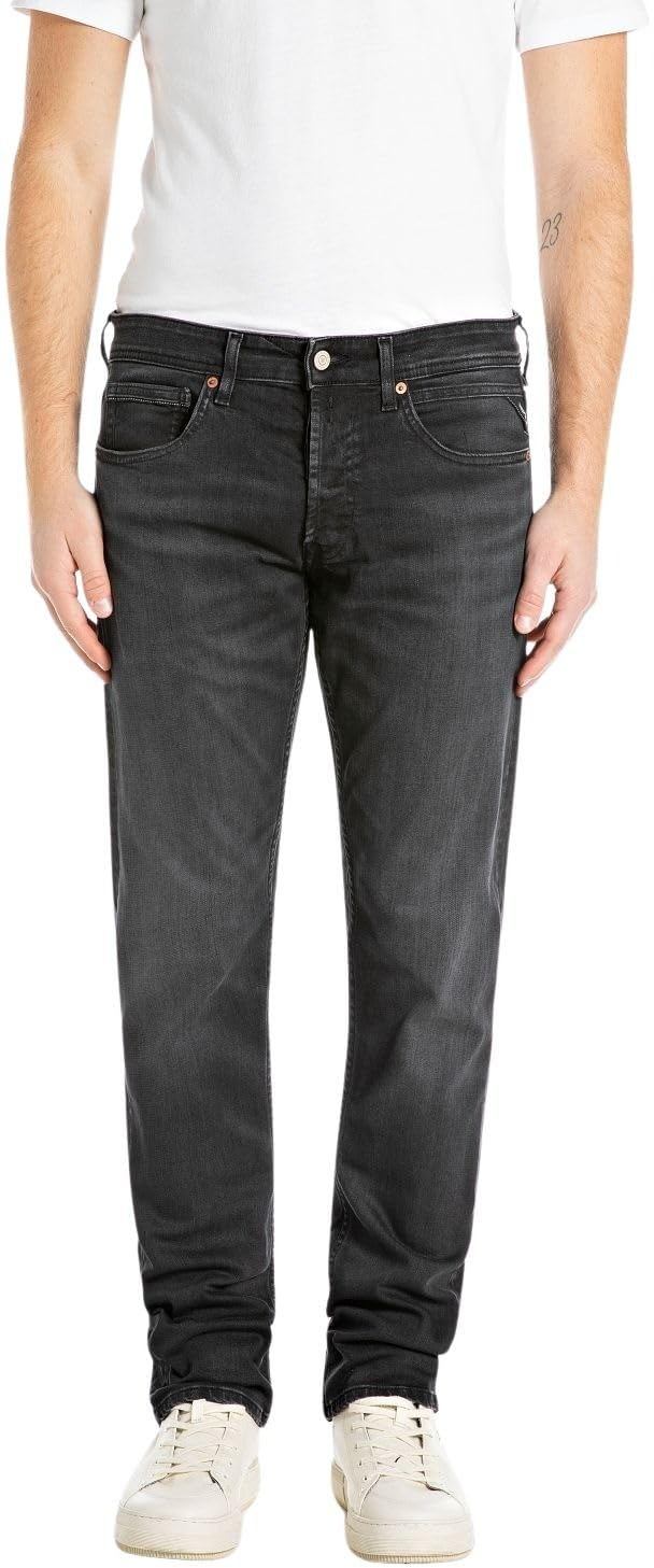 Replay Men's Jeans, 099 Black Delavé (Black), 34W/30L