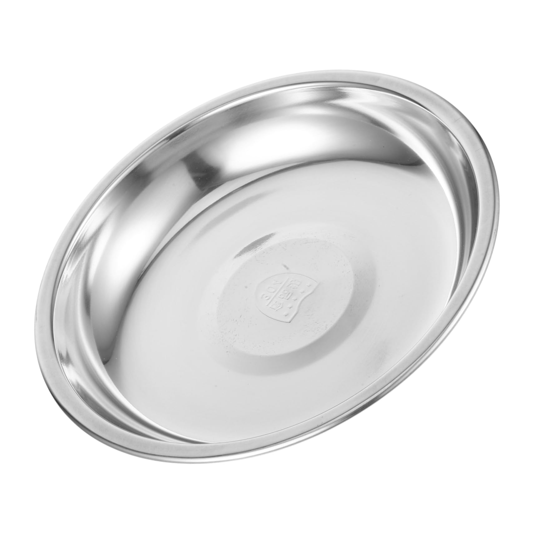 COLLBATH Round Serving Plate Metal Dish for Snacks Appetizers and Desserts Polished Finish Easy to Clean for Parties Gatherings and Everyday Use