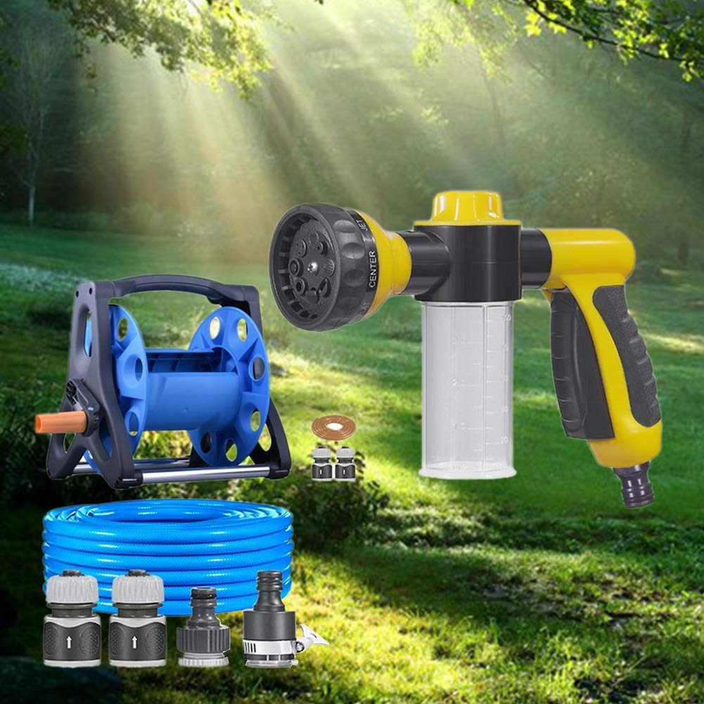 Pistole a spruzzo ad alta pressione per lavaggio auto pistola ad acqua ugello set irrigazione tubo dell'acqua di lavaggio auto (tubo dell'acqua+15 m Suit)