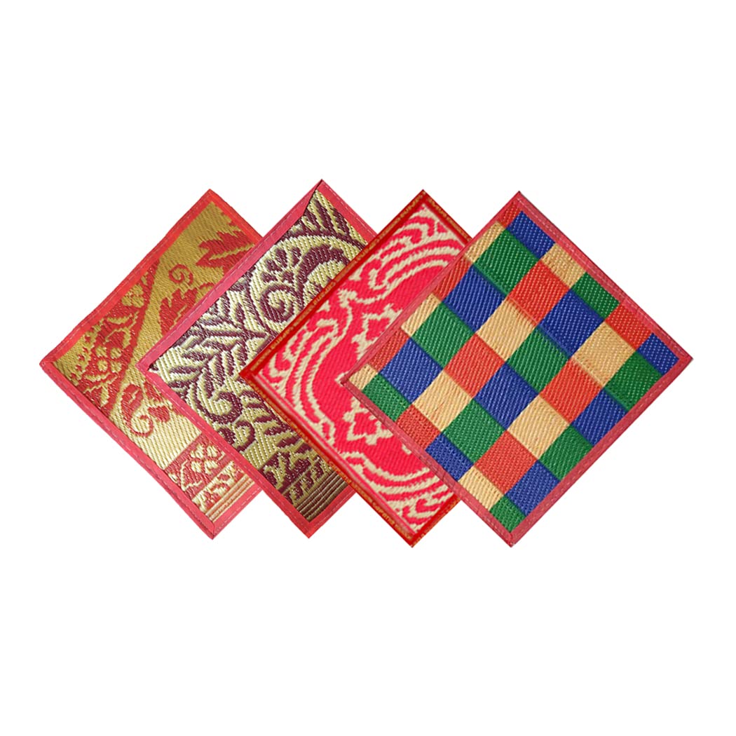 generic Cloud7 Plastic Aasan Mat for Home, Pooja, and Picnic | Floor Chatai | Multi-Color | 18" × 18" | Set of 6-picture-15