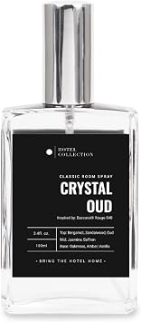 Hotel Collection | Crystal Oud Essential Oil Room Spray | Luxury Hotel Inspired Aromatherapy | Bergamot, Saffron and Amber | Air Freshener Spray | 100mL 3.4 FL Oz