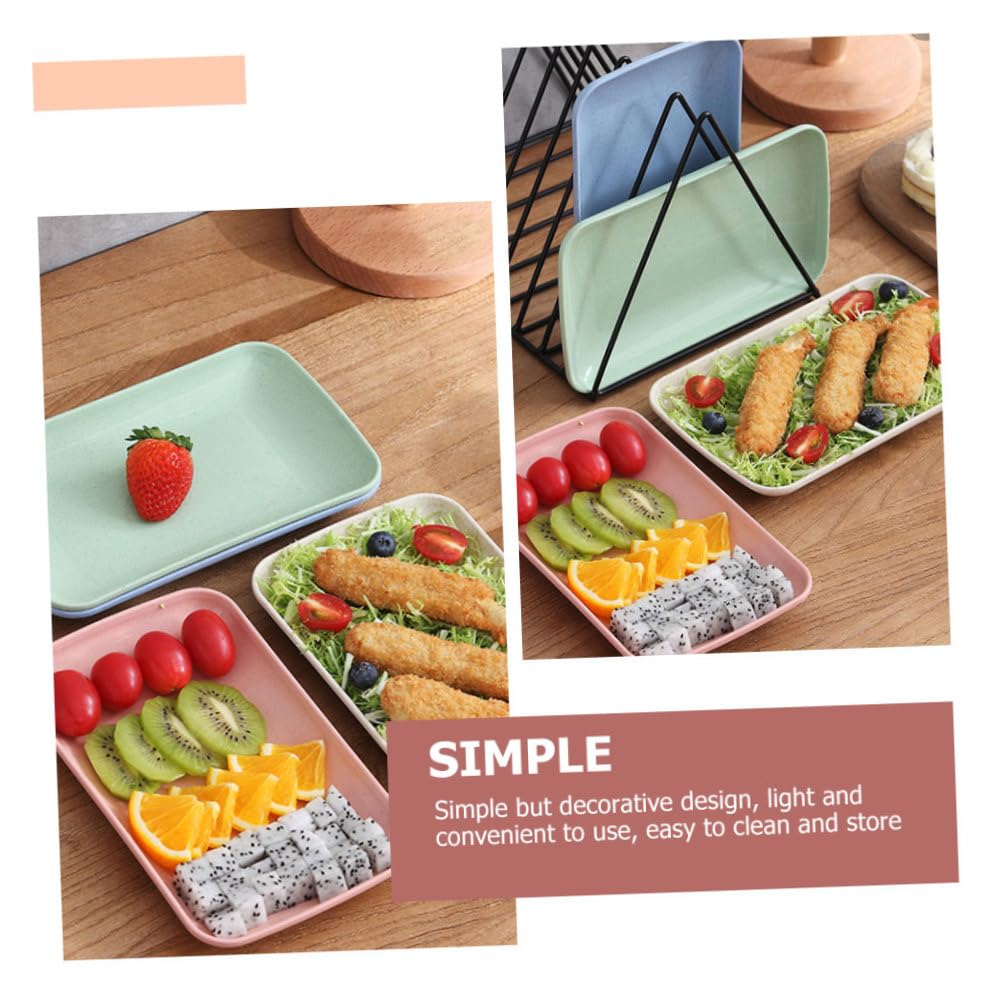 Set 4 Platos Rectangulares para Sushi de Paja de Trigo miniatura 3