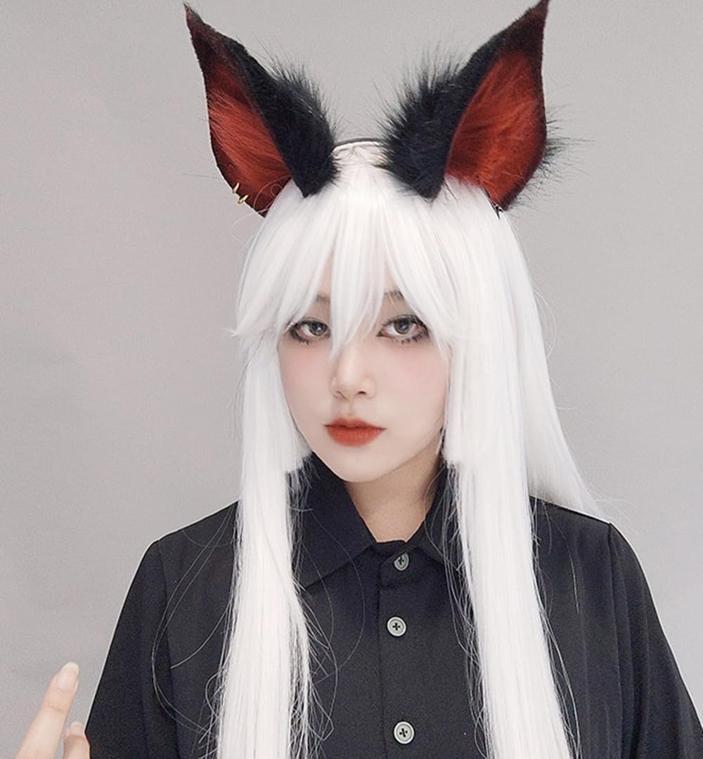 Amazon.co.jp: 白狐 キツネ耳 アクセサリー 獣耳 小道具