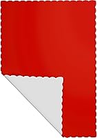 Vista 2 de Manteles individuales de papel, desechables, borde festoneado (100, rojo)