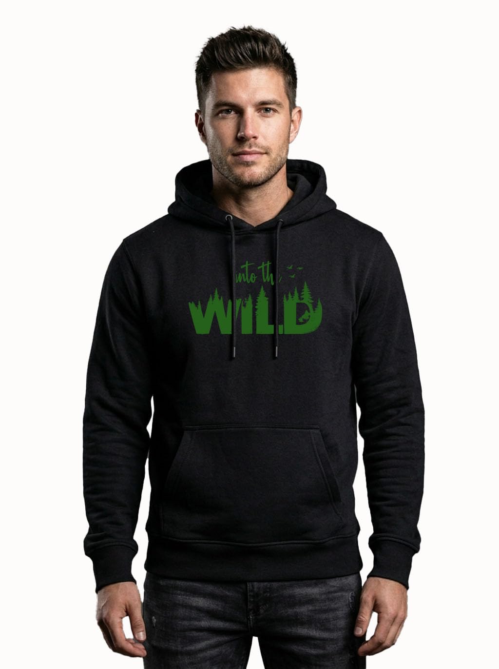Mens Fleece Full Sleeve Graphic Printed Hooded Sweatshirt | Wild Print | Hoodie for Man | Relaxed Fit Casual Winter Wear for Men-picture-53