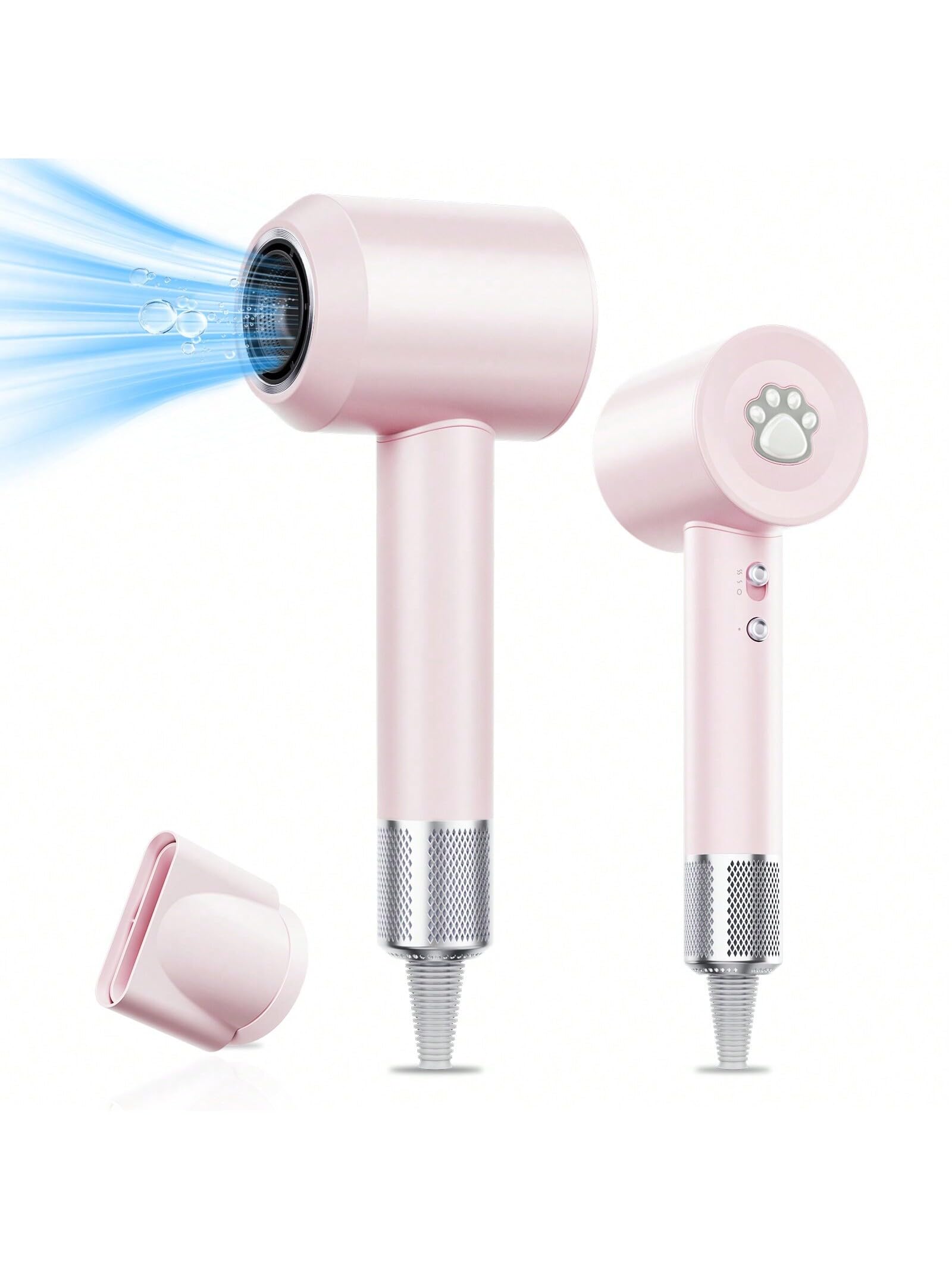 Hair Dryer - 110000RPM Brushless High Speed 1600W Blow Dryer for Fast Drying, 200 Million Negative Ions Thermo-Control Low Noise for Smooth Frizz-Free Hair for Travel & Home Use