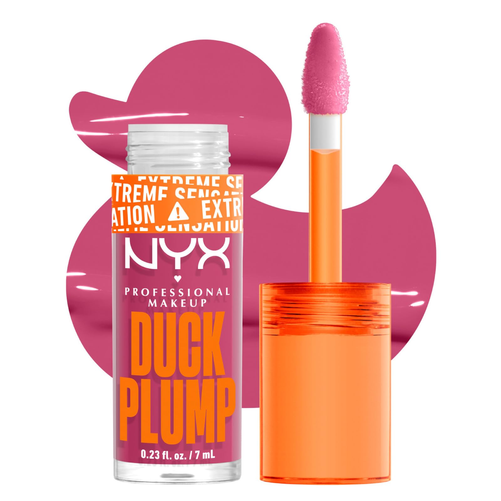 NYX Professional Makeup Duck Plump Gloss Farbe 11 Pick Me Pink 7 ml + Duck Plump Plumping Lip Liner Lippenstift Farbe 11 Touch Up Taupe aufgepolstert mit Ingwer und Chili – 2er-Set