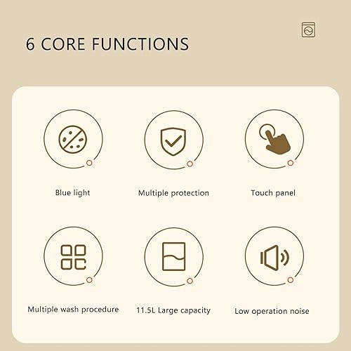 Miniatura 6 de Pssopp Lavadora portátil de lavandería, limpiador de ropa interior de bebé de 11.5 litros con manguera de drenaje para uso en casas rodantes en