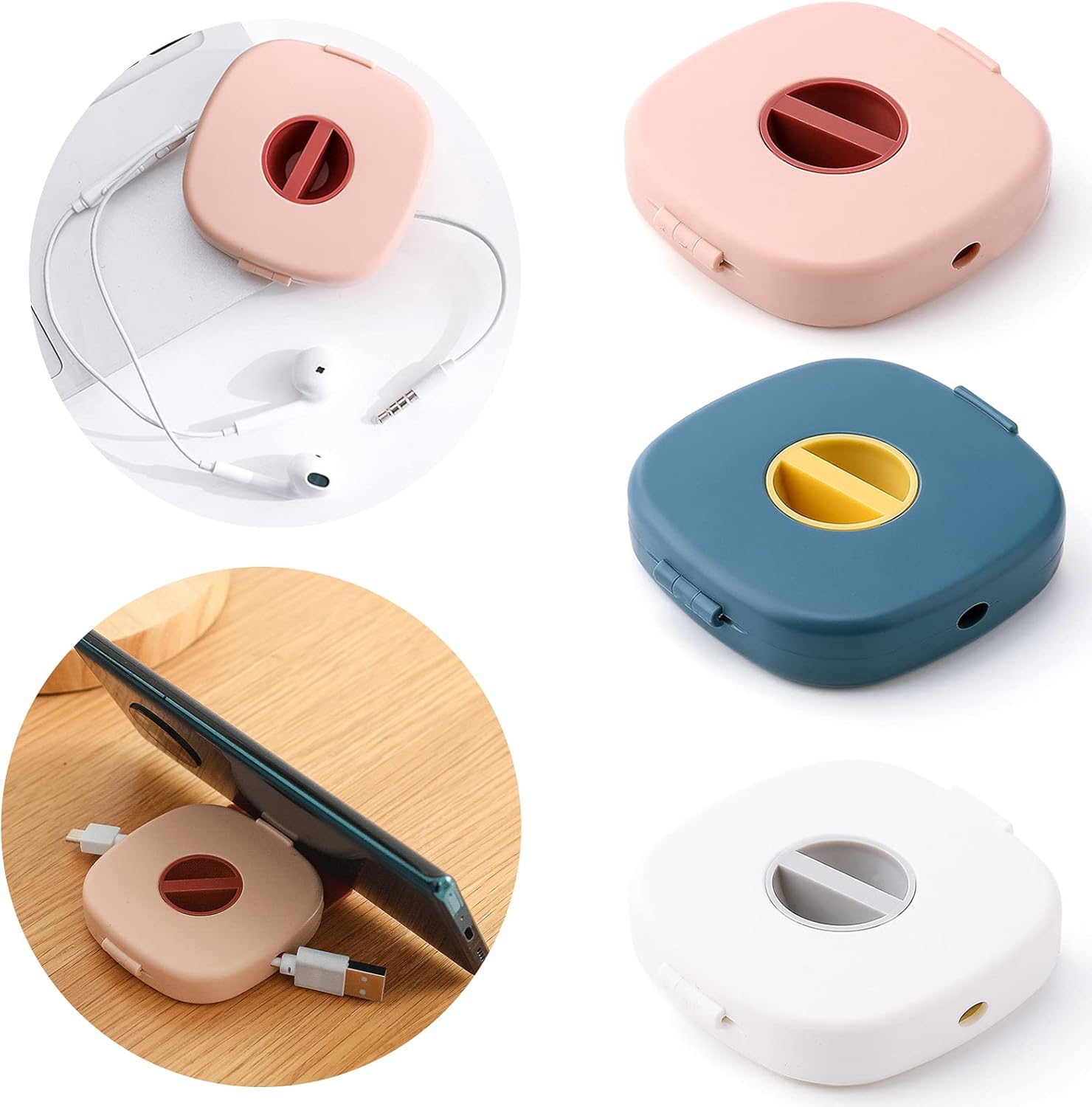 3 Pack Compact Cable Management Cord Organizer Winders with