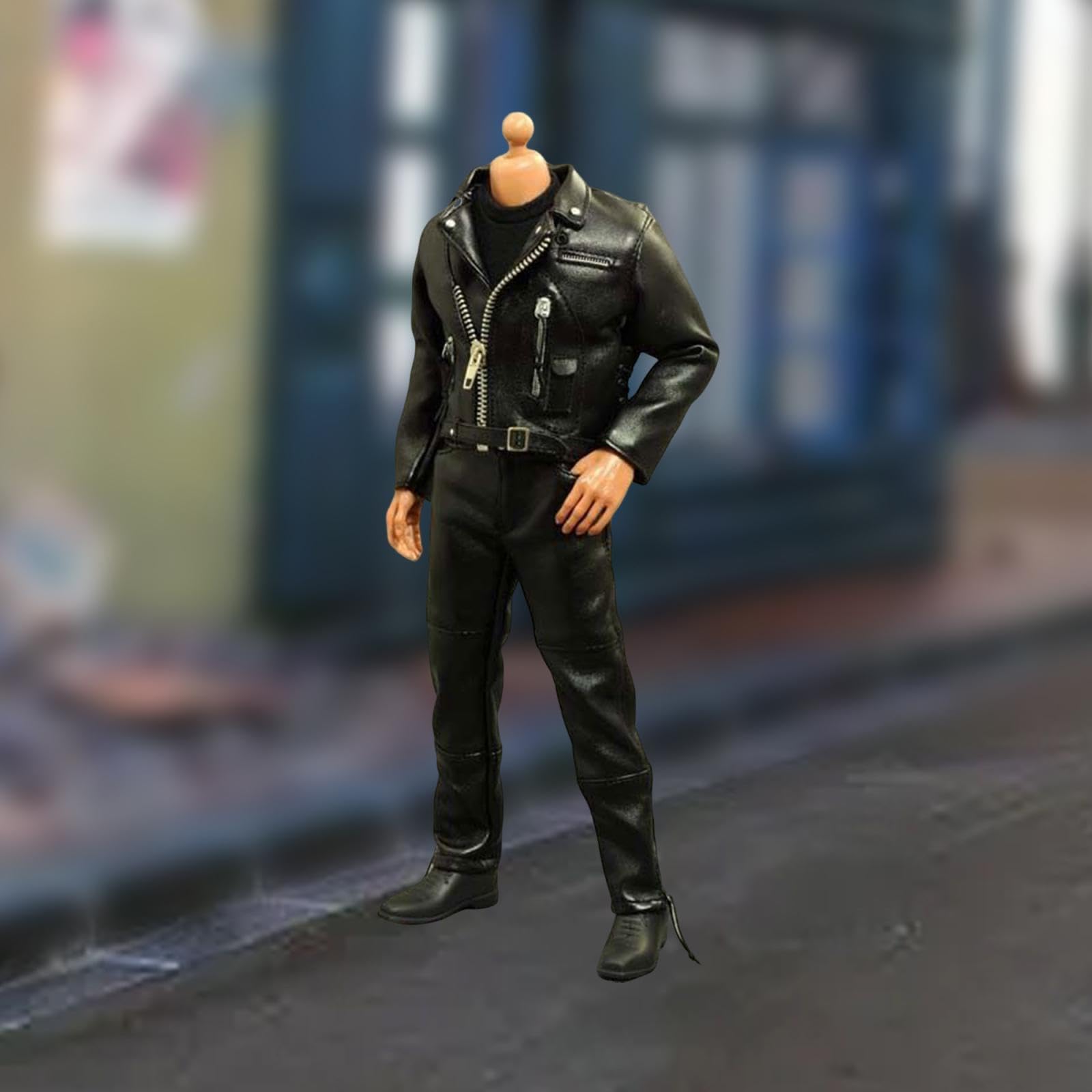 Amazon | Deevoka 1/6 スケール PU レザージャケット衣装ベルト 12