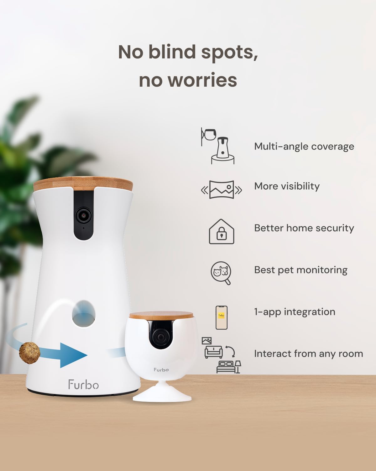 Furbo 360° Dog Camera + Mini [New Subscription Required at Setup] 2-Camera Bundle Nanny Pro Subscription: Dog Safety & Home Security Alerts, Pet Camera with Speaker, Phone App & Night Vision - image 7