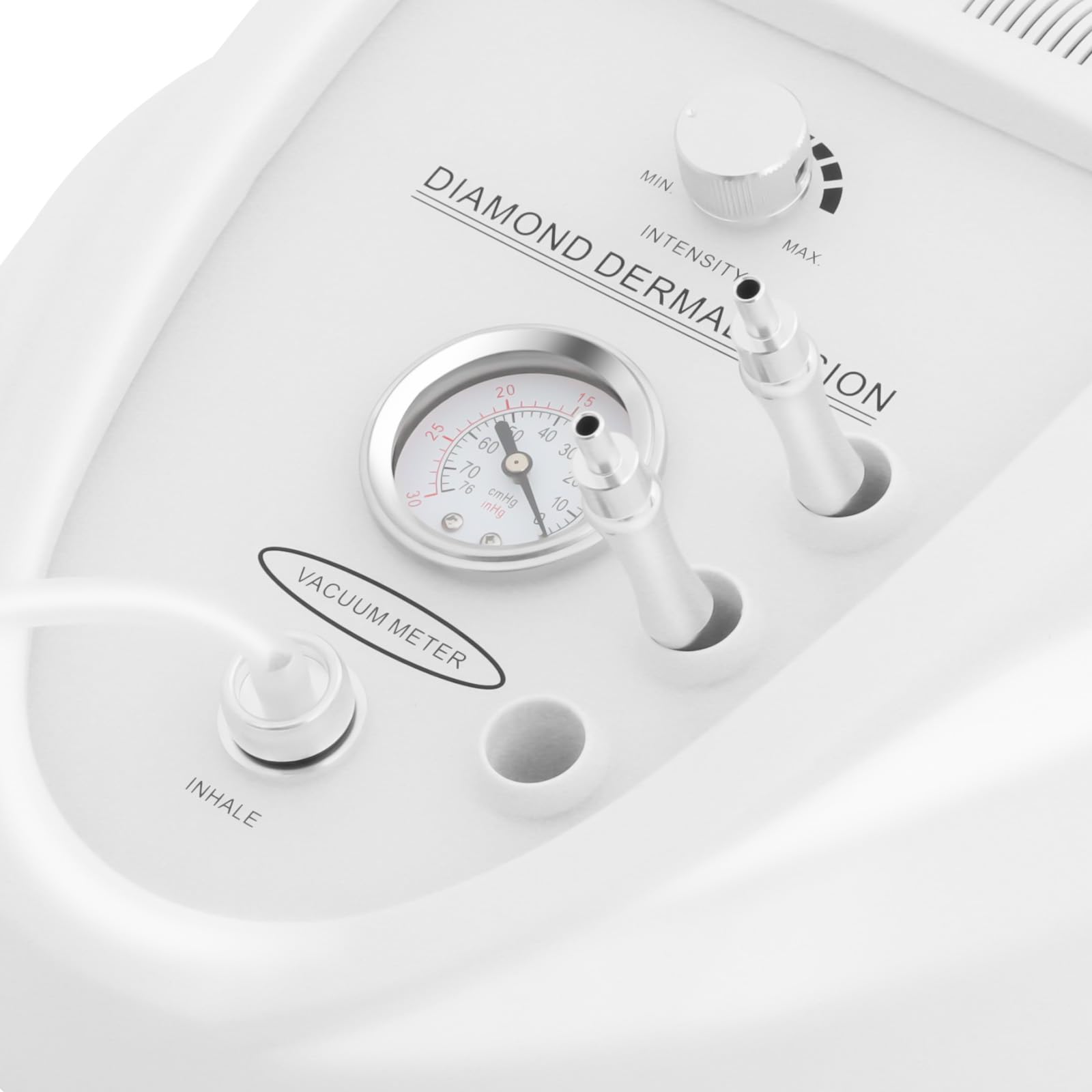 Machine diamantée, appareil de microdermabrasion, machine à dermabrasion diamant, 3 stylos diamant, 9 têtes microcristallines, aspiration réglable 0-60 cmHg, ABS et acier inoxydable, 30 x 30 x 15 cm