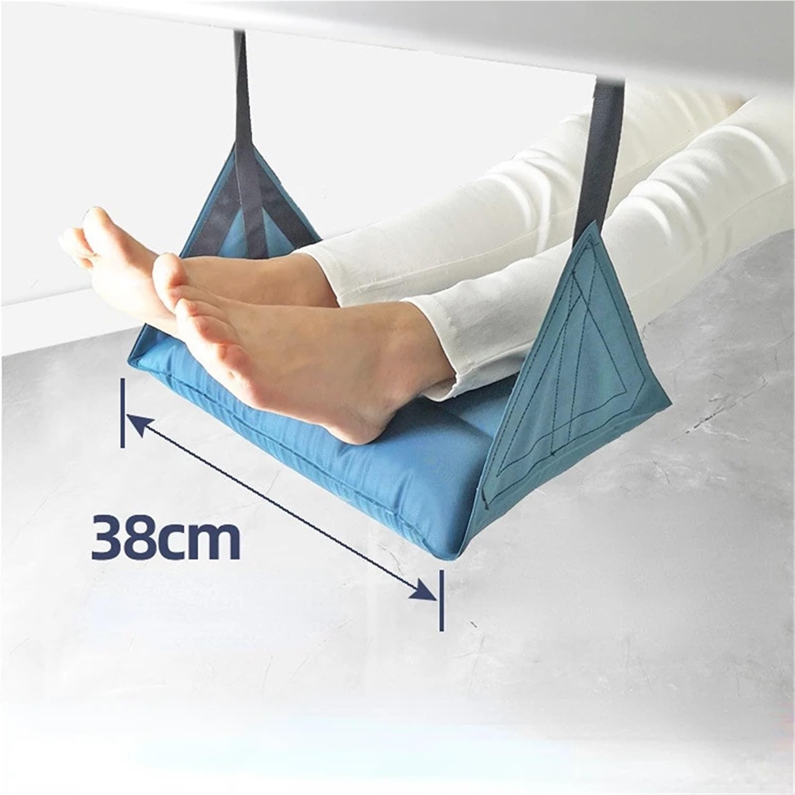 Appendiabiti da Viaggio for Aereo, poggiapiedi, Amaca Gonfiabile, Amaca poggiapiedi for Ufficio da Viaggio, Amaca for Gambe, Altalena sospesa(Blue)