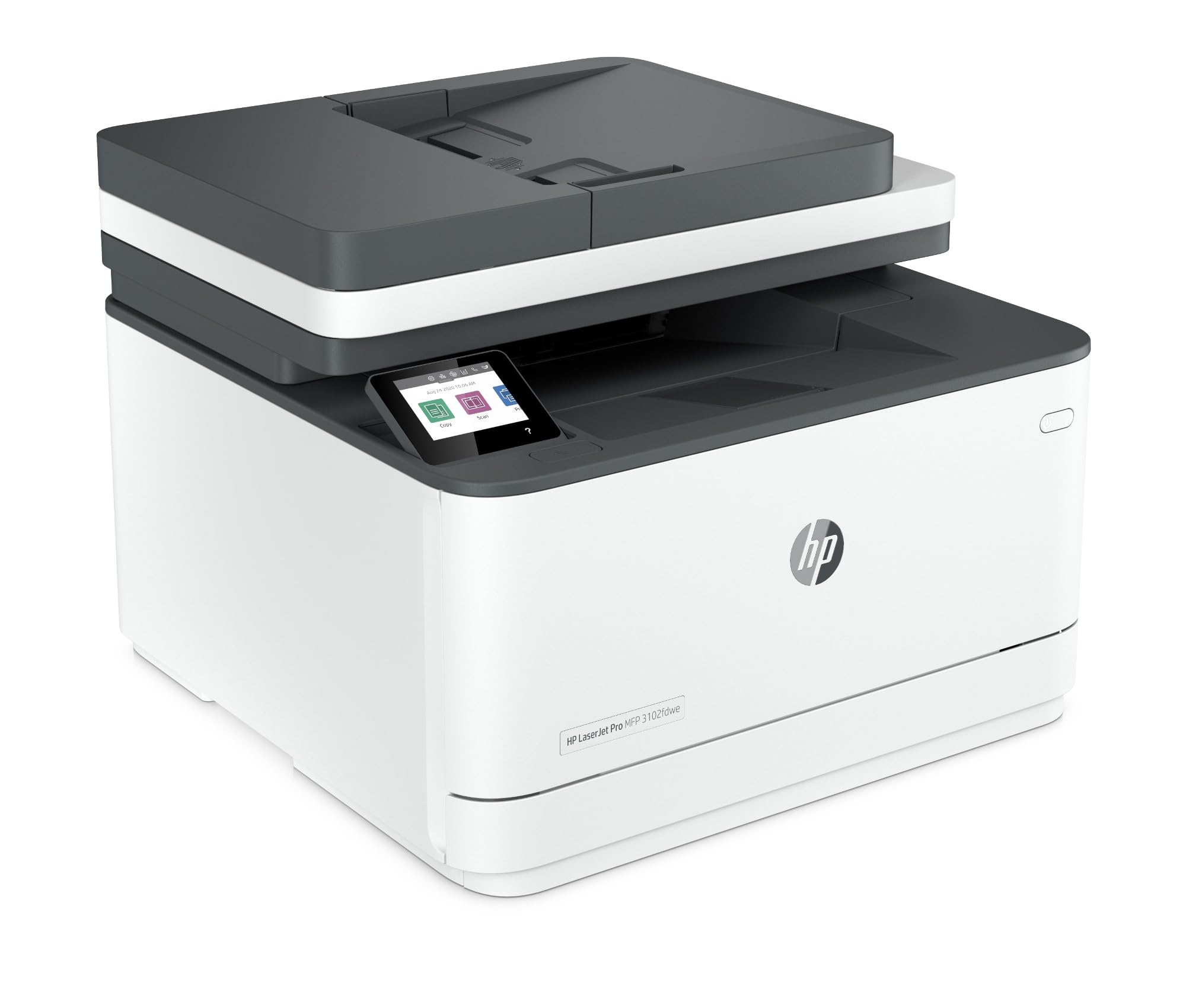 HP LaserJet Pro MFP 3102fdwe 3G630E, Stampante Multifunzione A4, Stampa Fronte e Retro Automatico in b/n, 33 ppm, USB Host, Wi-Fi, Ethernet, Fax, ADF, Smart, Bianca