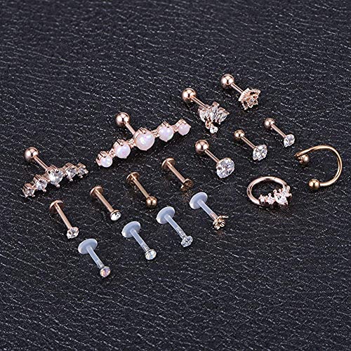 Modrsa M200911TRASETA2 16G Tragus Cartilage Earrings Stud Forward Helix Piercing Jewelry thumb #7