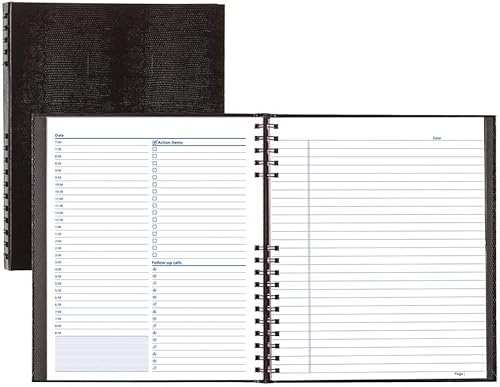 Miniatura 1 de NotePro planificador diario sin fecha negro 200páginas 11x 812pulgadas