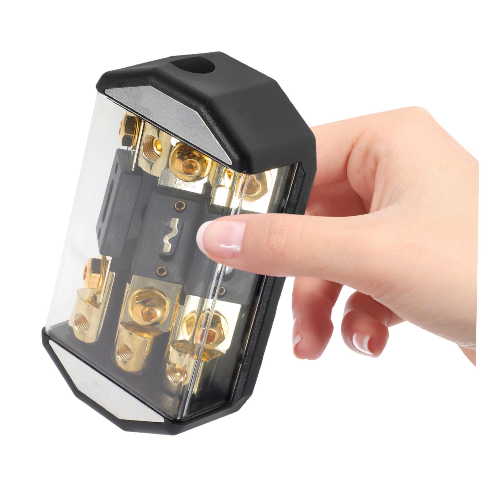 PartyKindom Portafusibili Per Amplificatore Auto Blocco Fusibili Audio Per Auto Blocco Fusibili Vie Per Impianto Audio Automobilistico