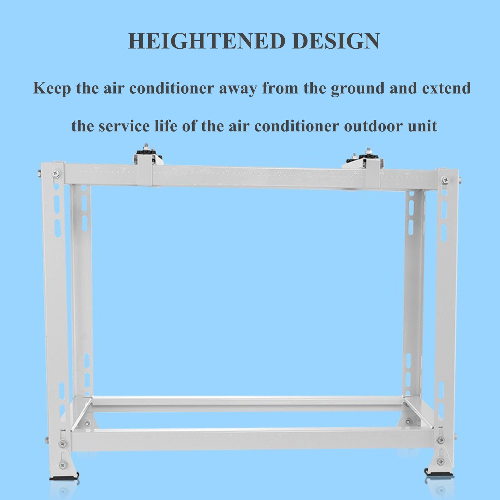 Hey Duty - Soporte de aire acondicionado mini dividido universal para exteriores, para aire acondicionado sin conductos y MPS, antivibración, doble capa