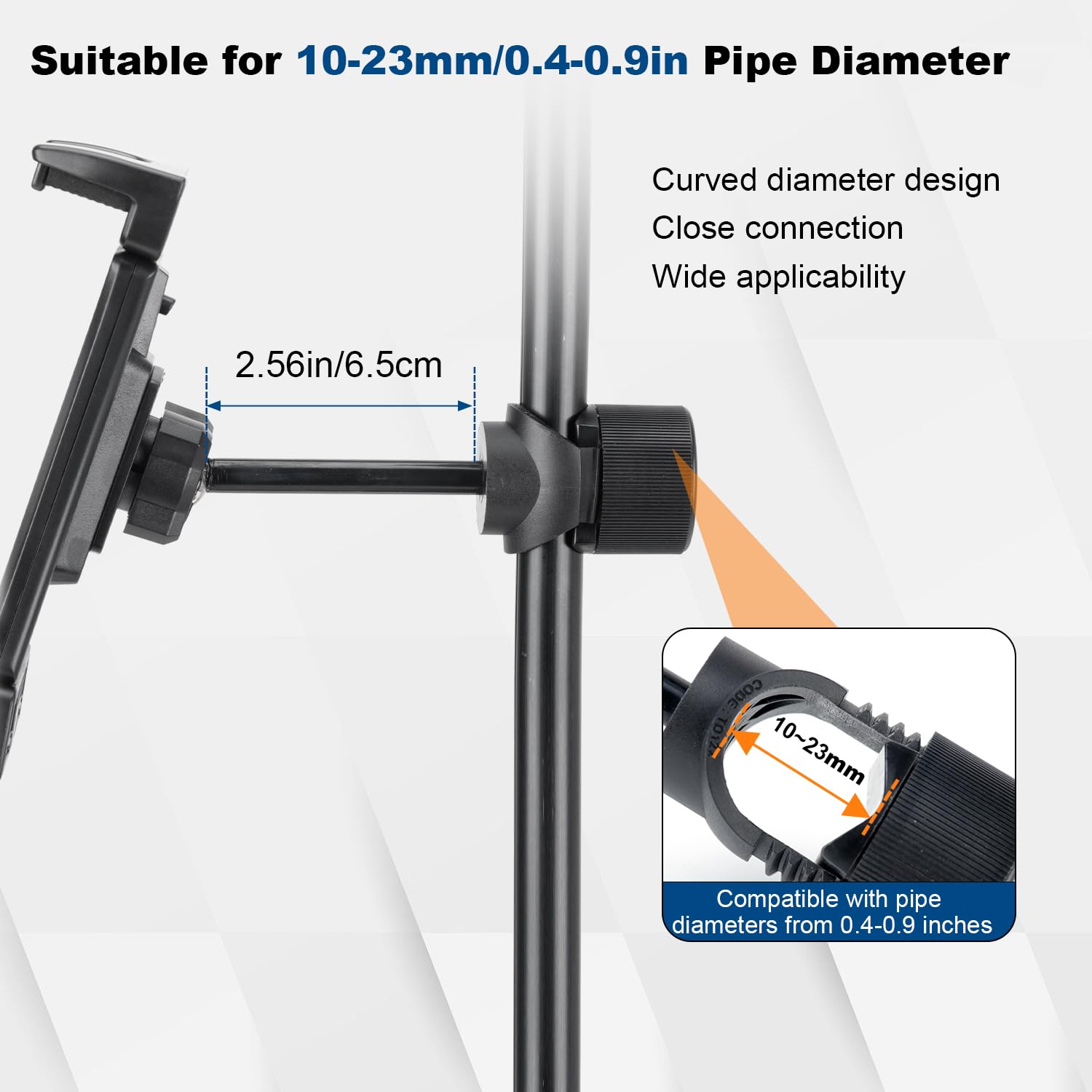 Koolehaoda Supporto per tablet per microfono, girevole 360°, universale, compatibile iPad 4,7-12,9 pollici